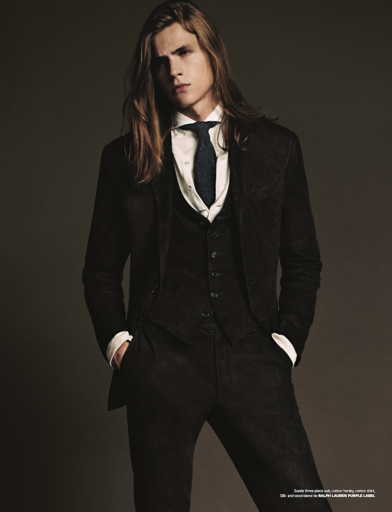 Malcolm Lindberg is a man in black as he dons a luxe three-piece suit.