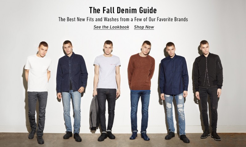 East Dane men's fall denim guide featuring model Louis Mayhew