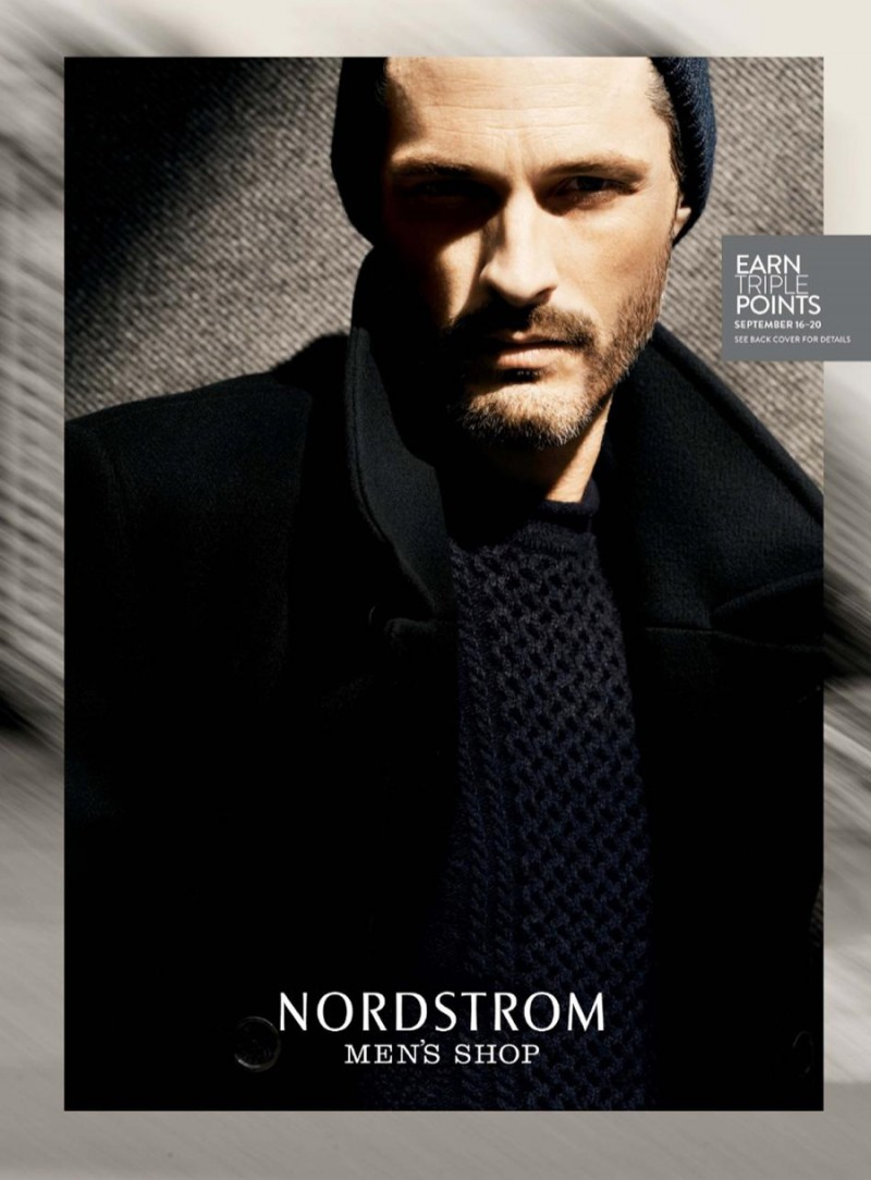 American model Ben Hill covers Nordstrom's September 2015 Men's Catalogue