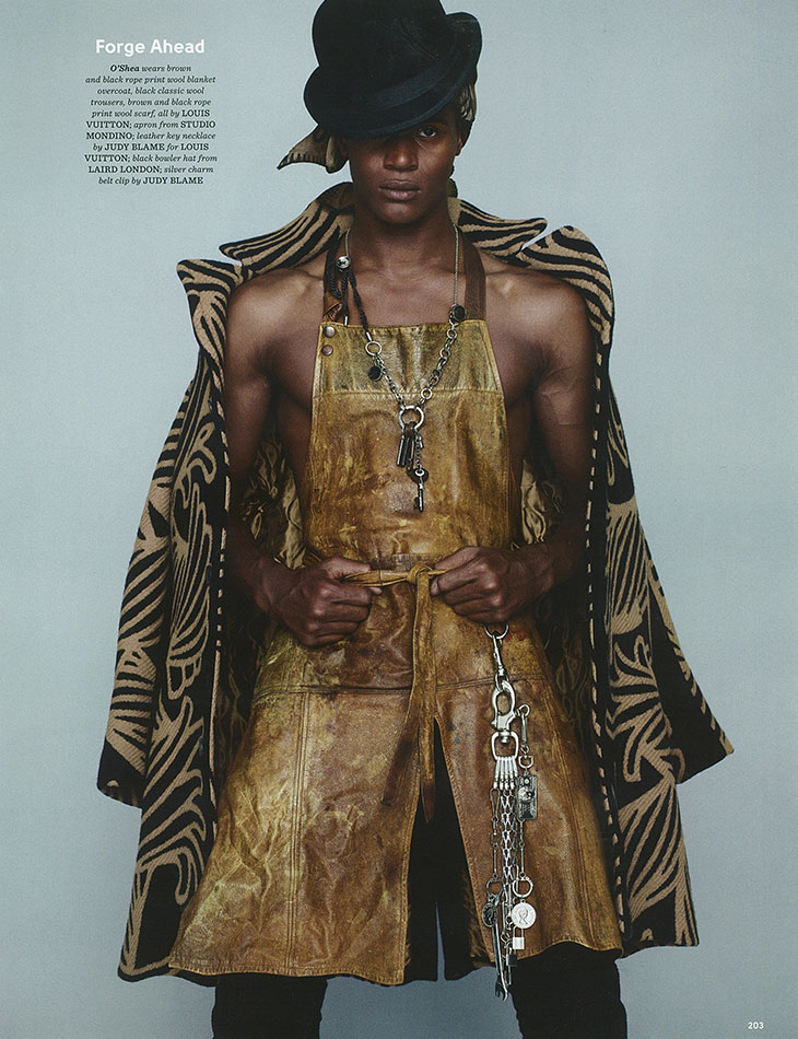 O’Shea Robertson Models Eclectic Fashions for British GQ Style