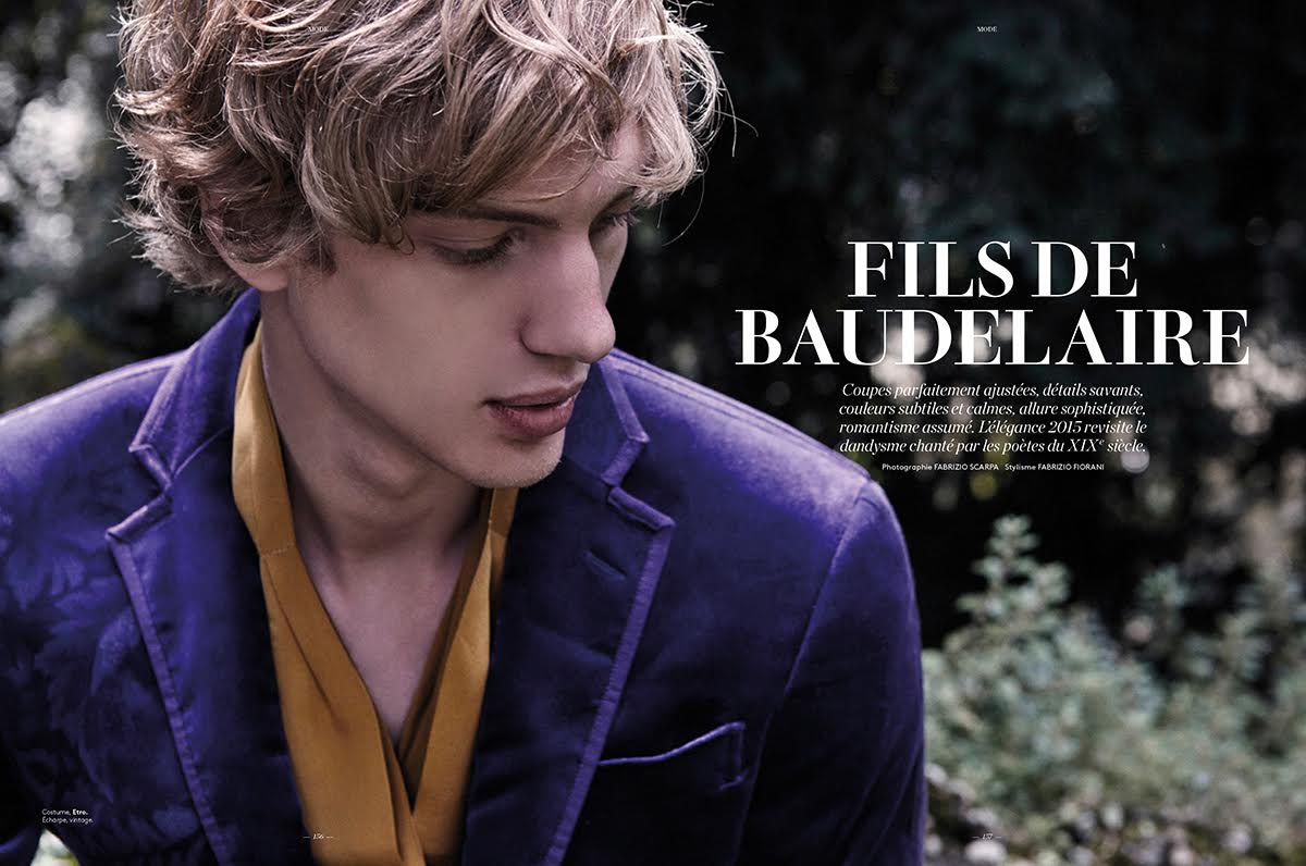 Paul Boche Models Romantic Fall Fashions for L’Officiel Hommes Switzerland