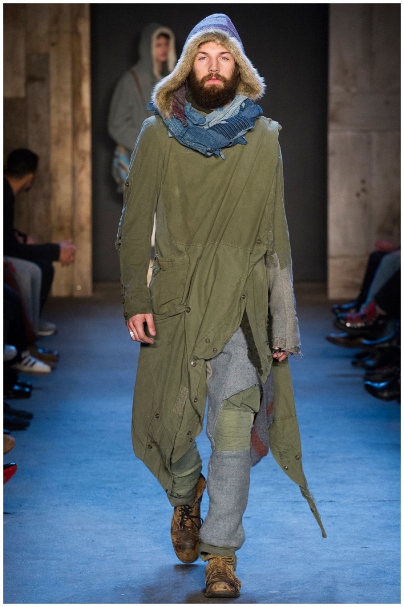 Phil Sullivan hits the catwalk for Greg Lauren Fall/Winter 2015