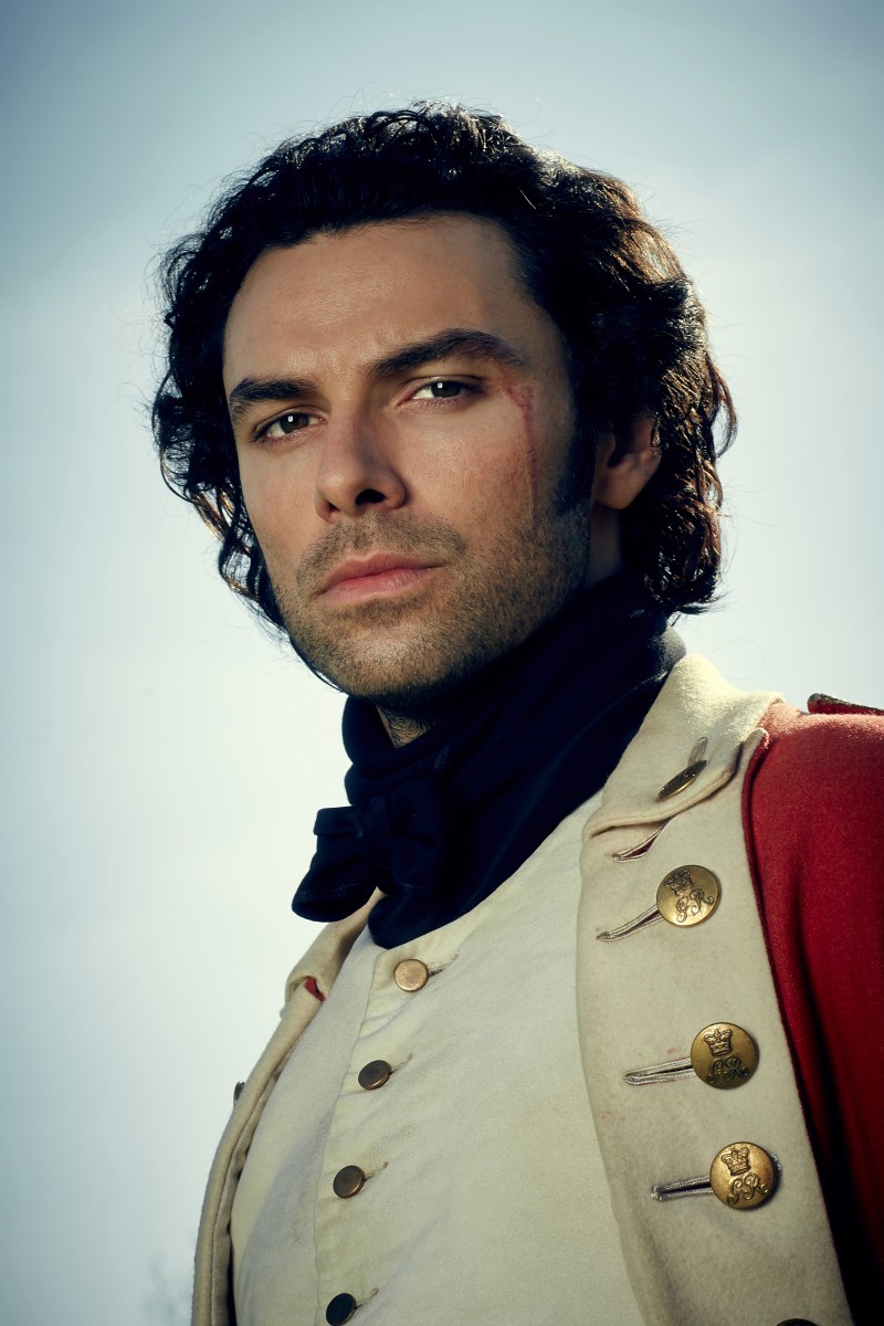 Ross Poldark (Aidan Turner)  pictured in an American Revolution styled uniform.