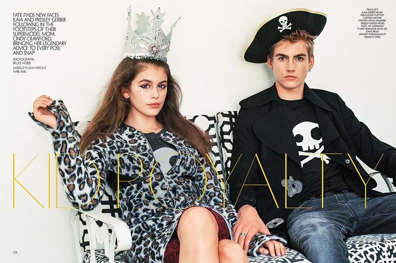 Kaia and Presley Gerber photographed by Bruce Weber for CR Fashion Book.