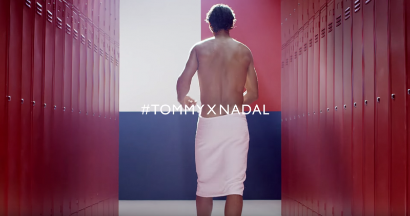 Rafael Nadal hits the locker room for Tommy Hilfiger Underwear's commercial.
