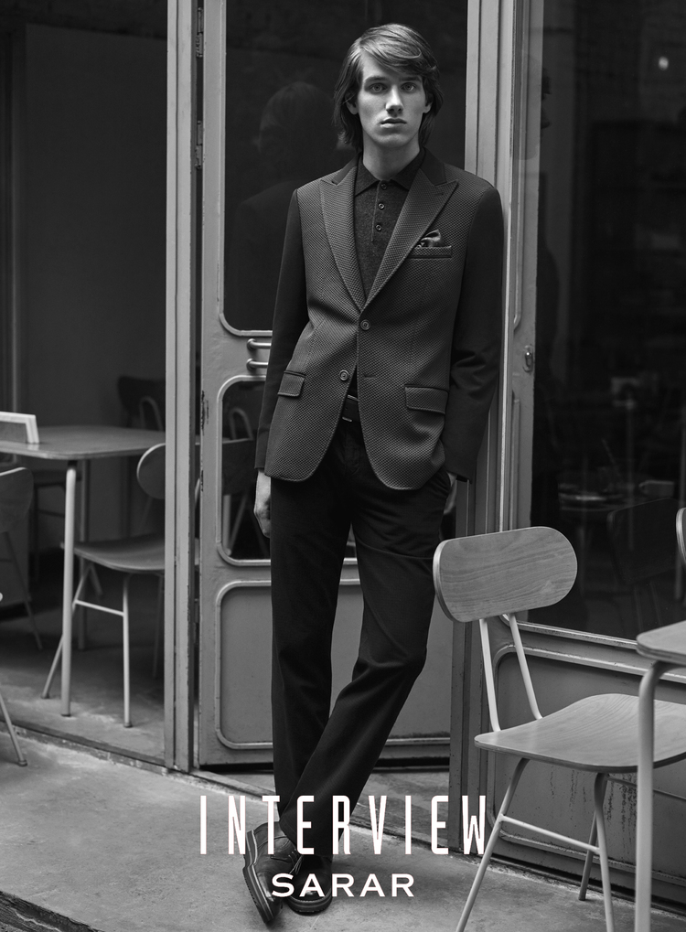Model up and comer Louis Bauvir dons a luxe suit for Sarar Interview