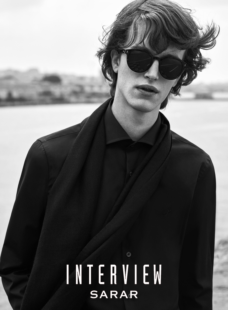 Reuben Ramacher is cool in shades for Sarar Interview's fall-winter 2015 campaign.