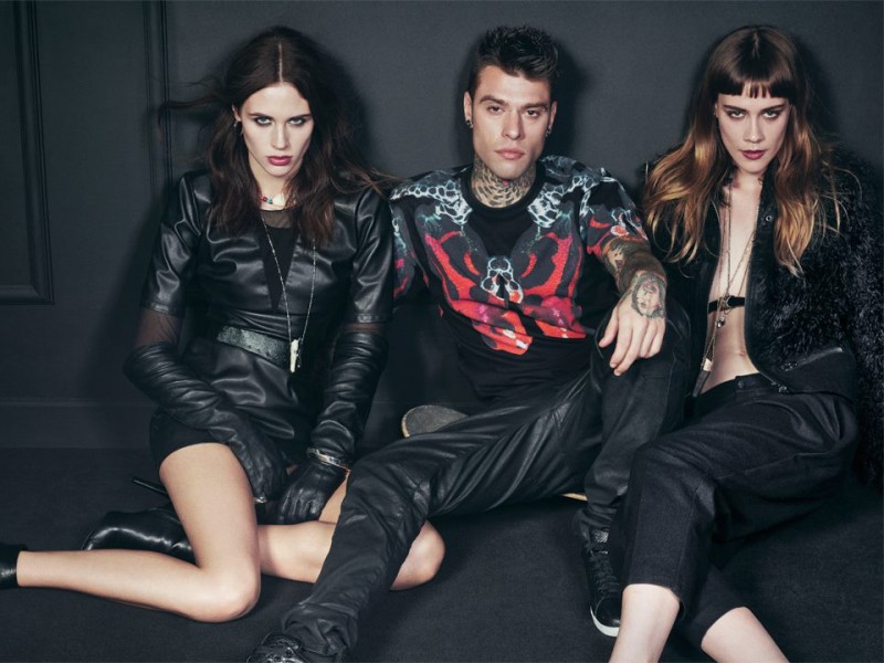 Rapper Fedez is front and center in a graphic pullover for Sisley's fall-winter 2015 campaign.