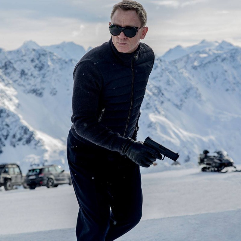 James Bond (Daniel Craig) is sleek in a black Tom Ford number.