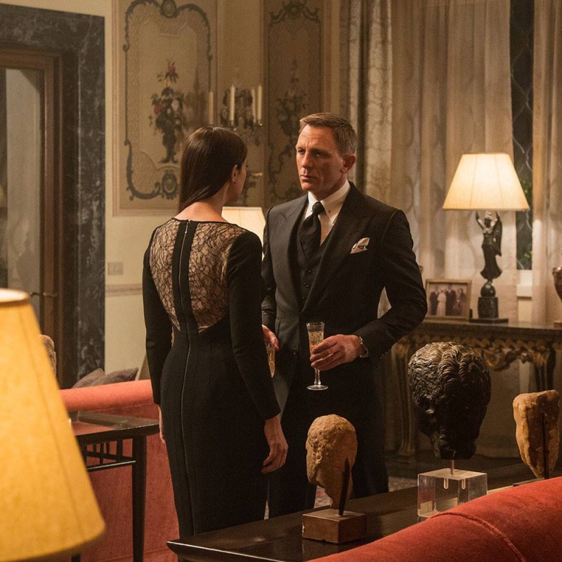 James Bond (Daniel Craig) cuts a sharp figure in a Tom Ford suit.