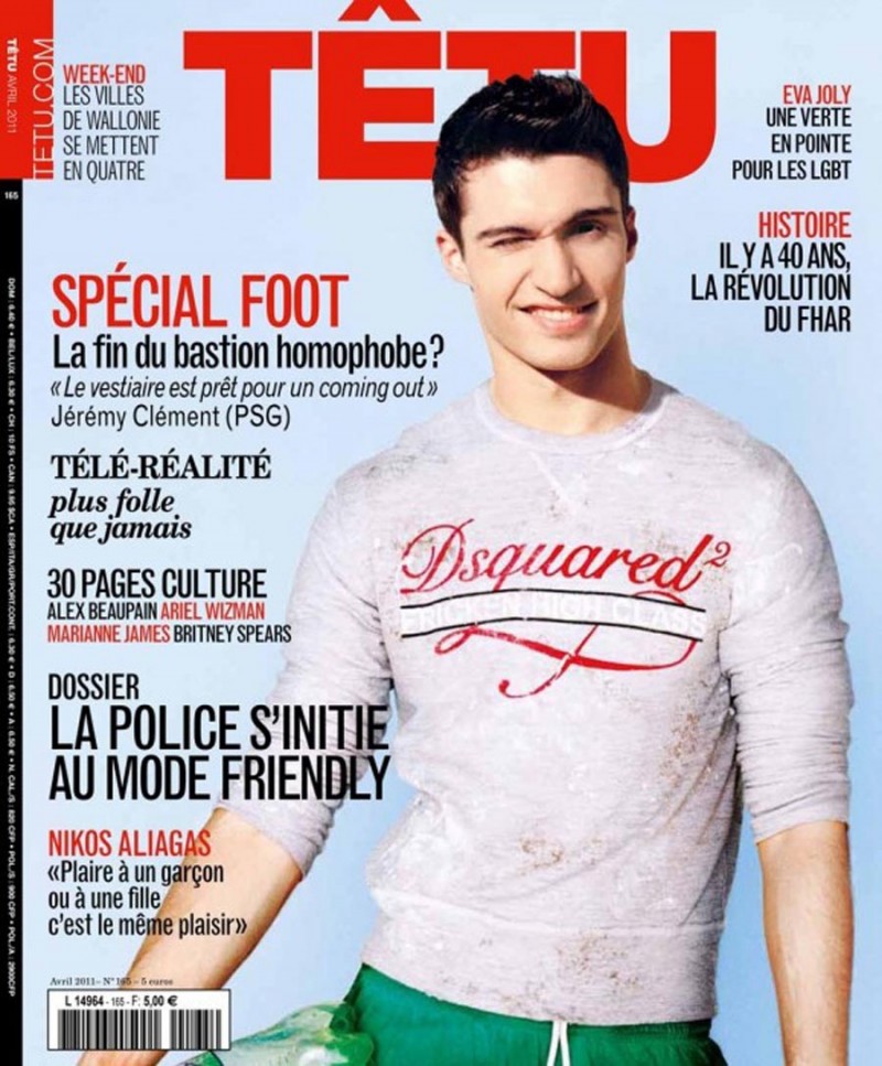 Mario Loncarski covers Têtu April 2011