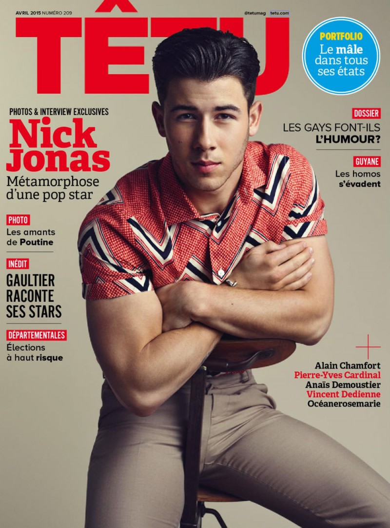 Nick Jonas covers Têtu April 2015