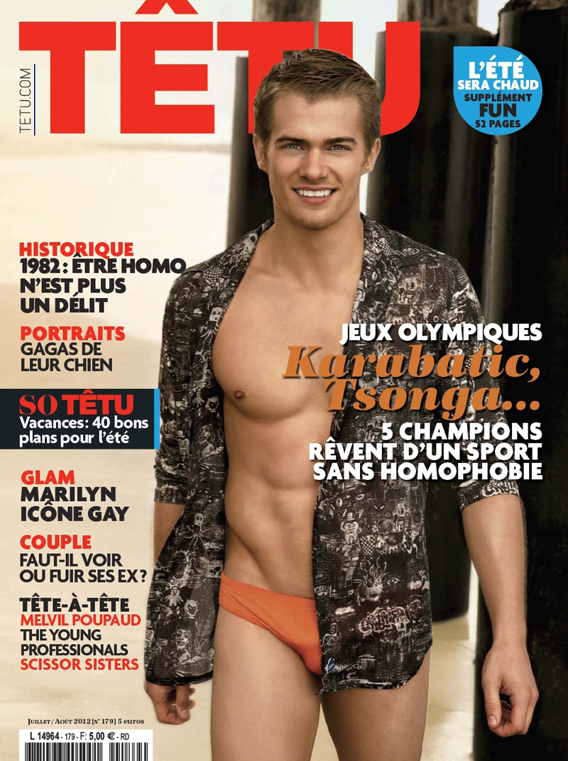 Seth Kuhlmann covers Têtu July/August 2012