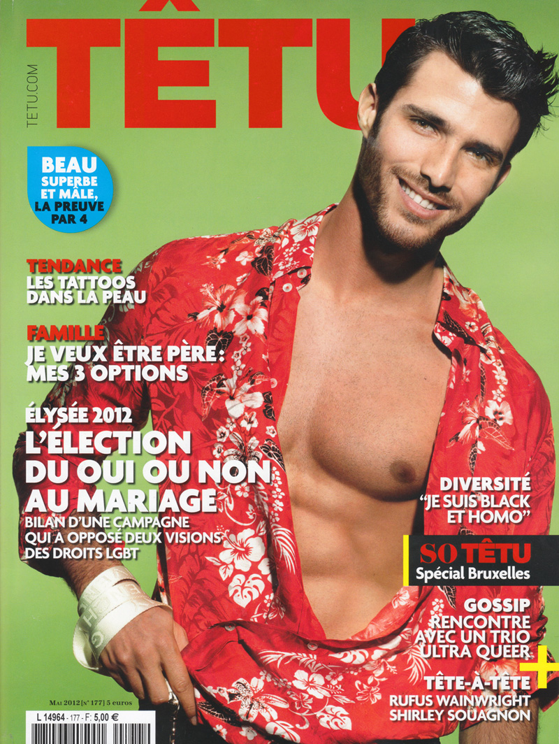 Martin Arrarte covers Têtu May 2012