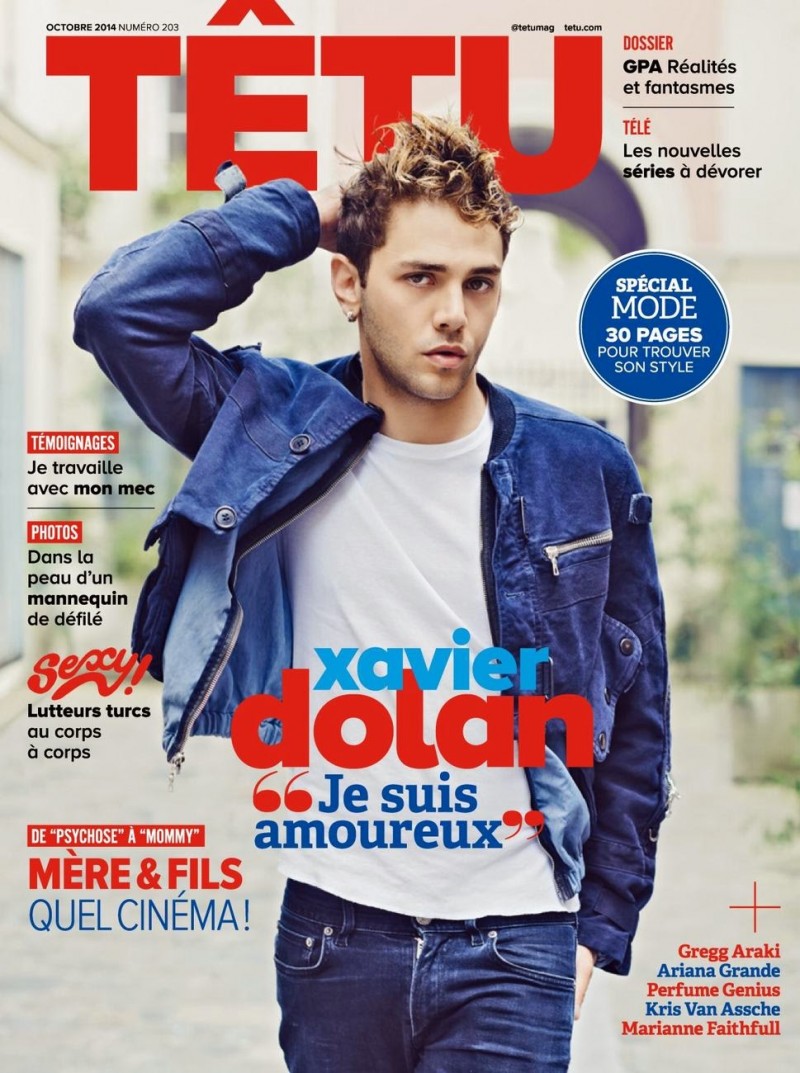 Xavier Dolan covers Têtu October 2014