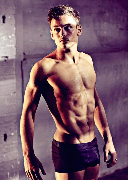 British swimmer Tom Daley goes shirtless as he poses for new images. The shoot is for his 2016 calendar, which is currently available from PyramidShop.com.