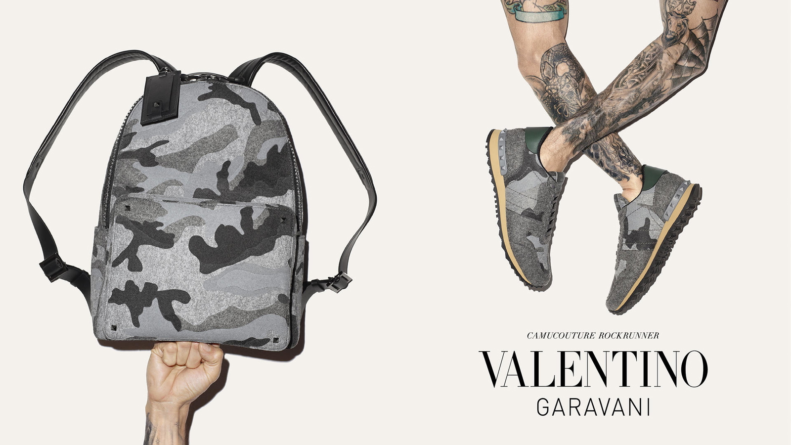 Valentino Fall/Winter 2015 Men’s Accessories Campaign Highlights Camouflage + Patchwork