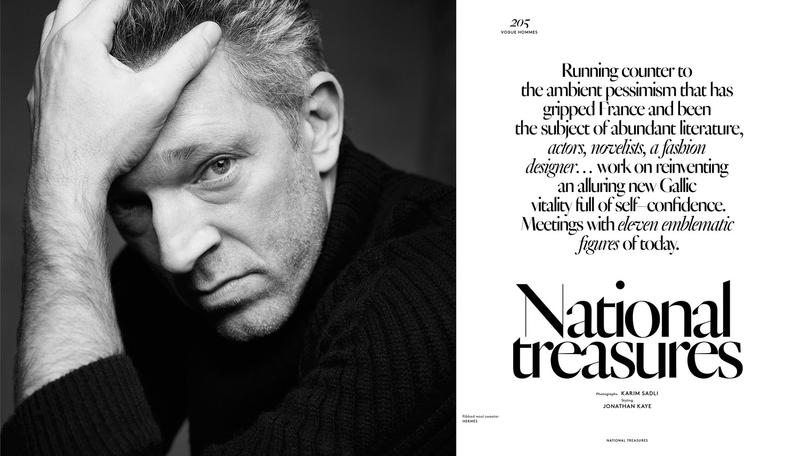 Actor Vincent Cassel for Vogue Hommes Paris