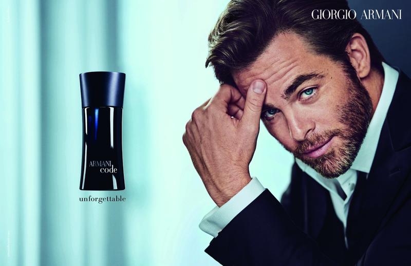 Chris Pine for Armani Code Fragrance Campaign