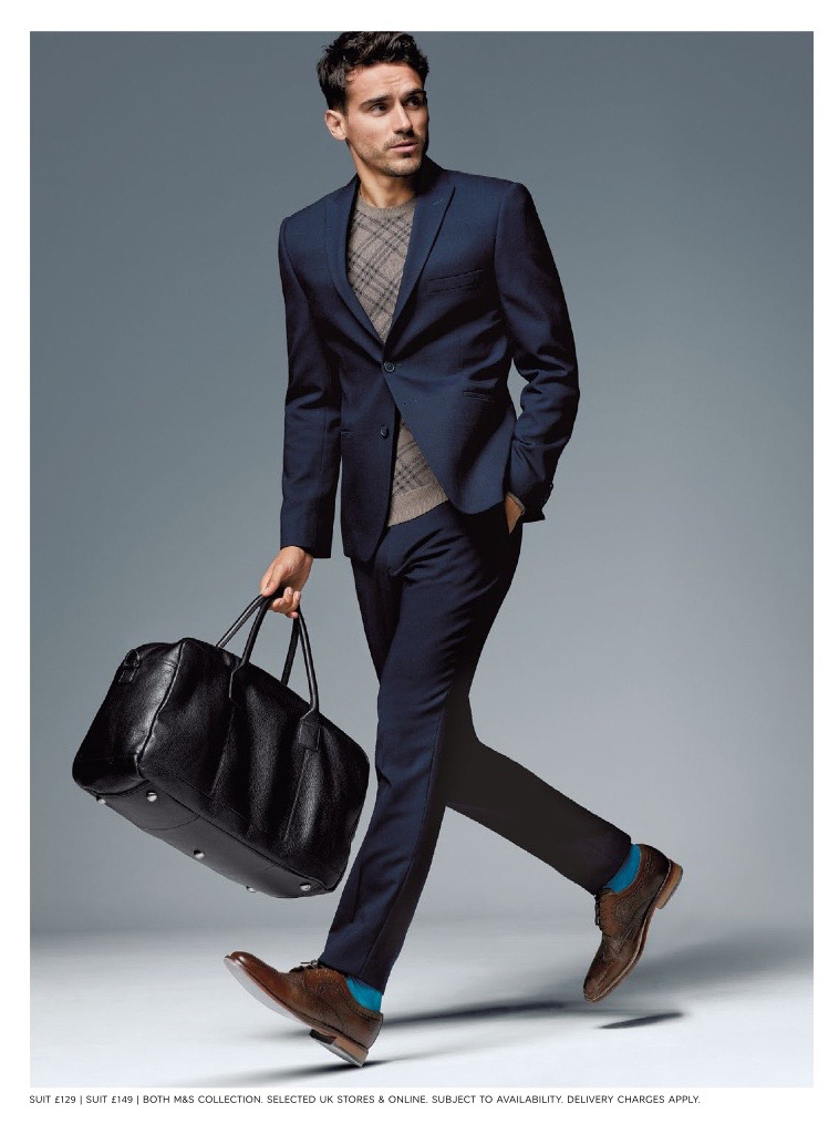 Arthur Kulkov suits up in a sharp fall look from Marks & Spencer.