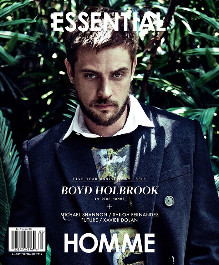 Boyd Holbrook photographed by Kevin Sinclair for Essential Homme with styling by Terry Lu.