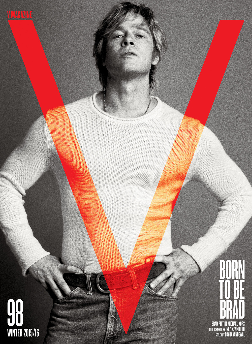 Brad Pitt Strikes a Pose for V Magazine