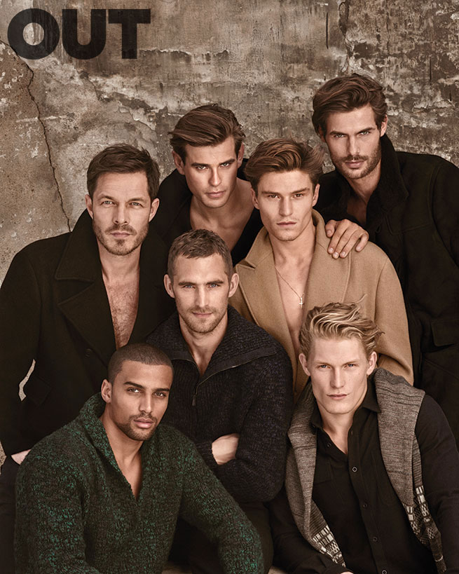 Paul Sculfor, Matt Trethe, Oliver Cheshire, Jacey Elthalion, Remy Clerima, Will Chalker and Harry Goodwins for Out magazine