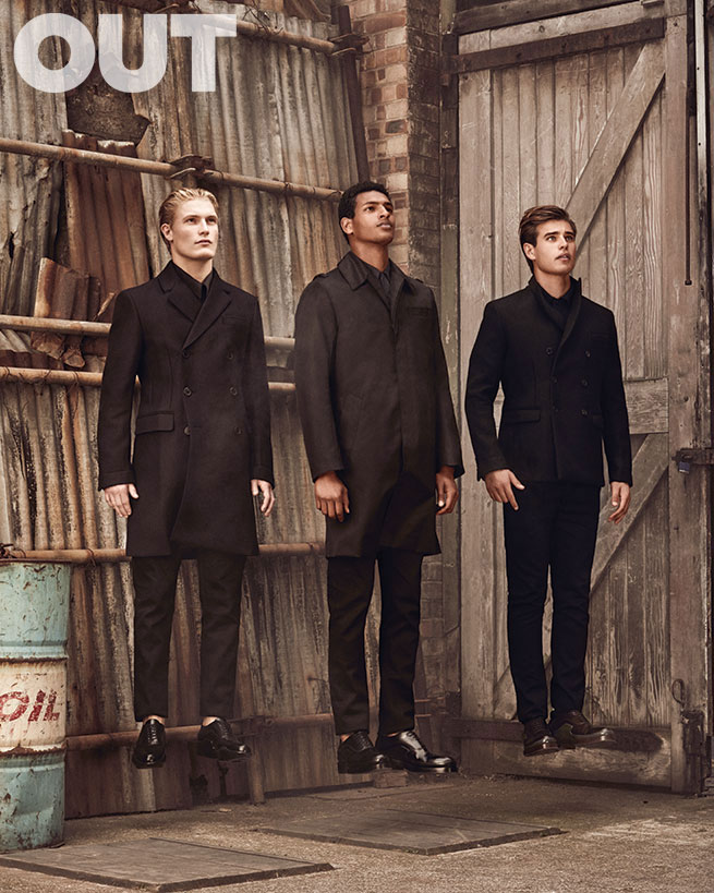 Harry Goodwins, Tidiou M'Baye and Matt Trethe for Out magazine