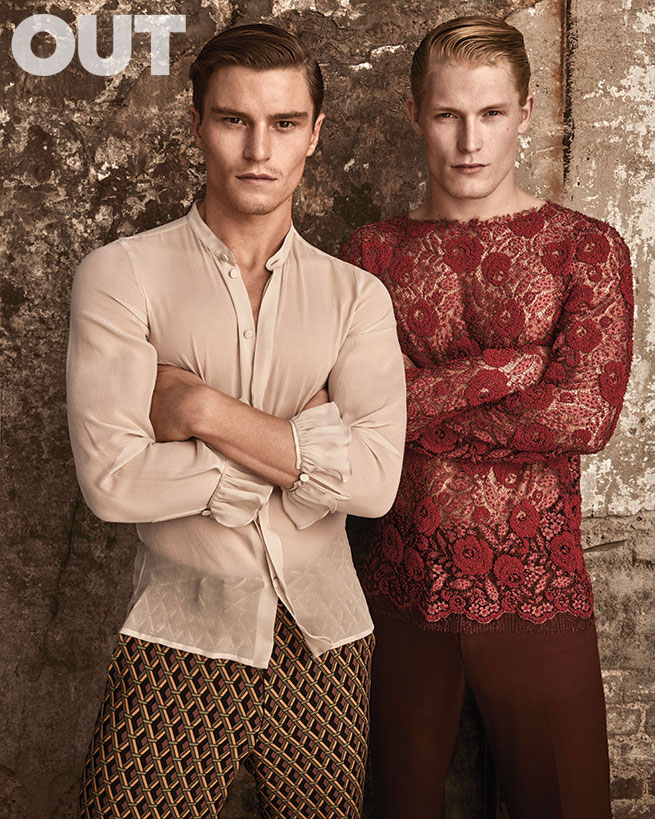 Oliver Cheshire and Harry Goodwins for Out magazine