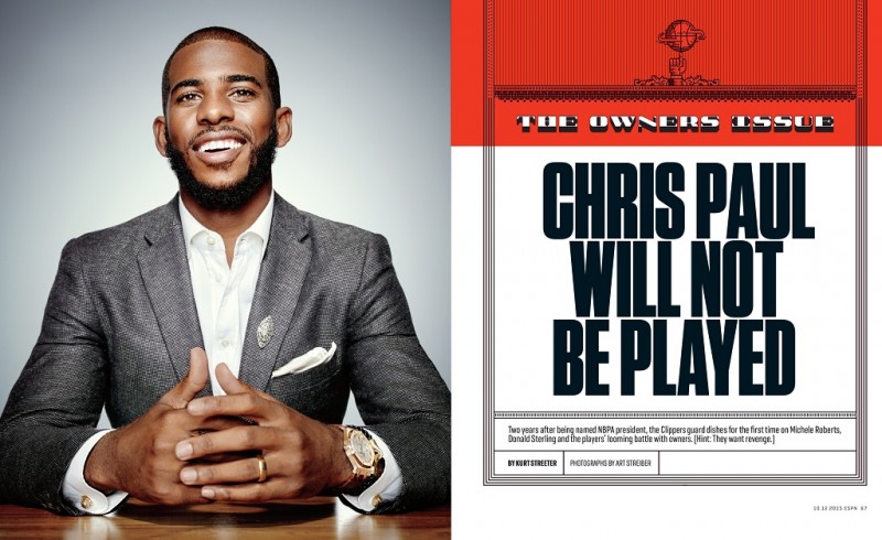Chris Paul suits up for ESPN magazine