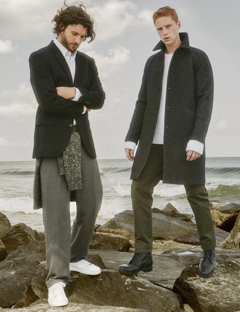Models Malcolm Jackson and Race Imboden for Club Monaco