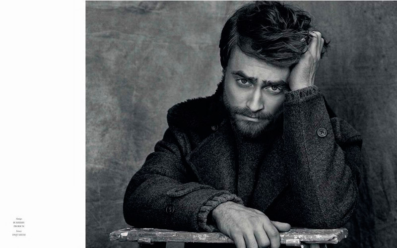 Daniel Radcliffe poses for a black & white image for Icon El Pais.