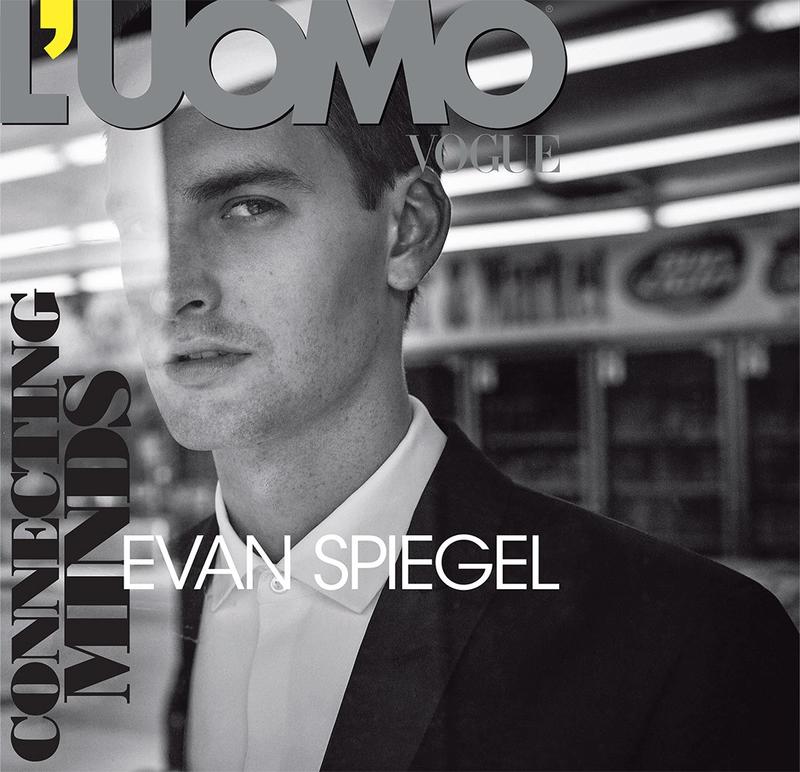Evan Spiegel covers L'Uomo Vogue