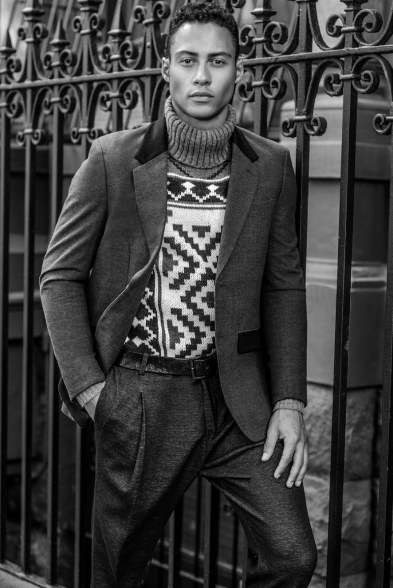 Kevin wears blazer Department 5, turtleneck Havana & Co. and pants Alessandro Dell'Acqua.