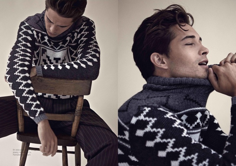 Francisco Lachowski dons a wintery sweater from Havana & Co.