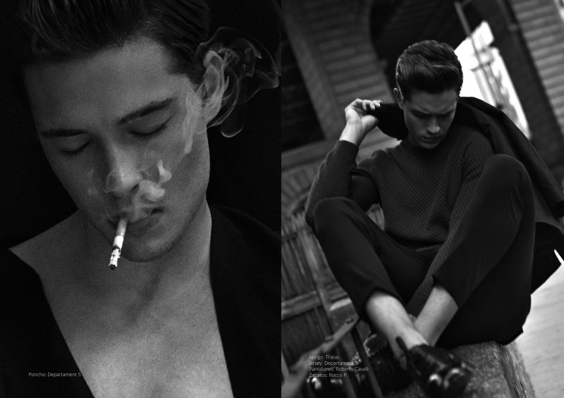 Francisco Lachowski is photographed enjoying a smoke.