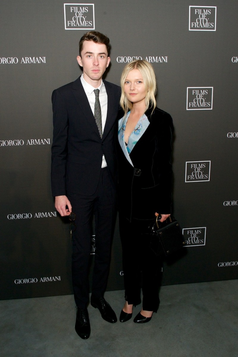 Matthew Beard photographed at Giorgio Armani's Films of City Frames premiere.