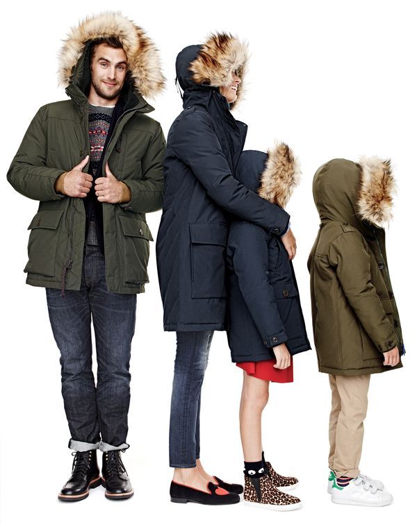 Will Chalker joins in on family styled parkas from J.Crew.