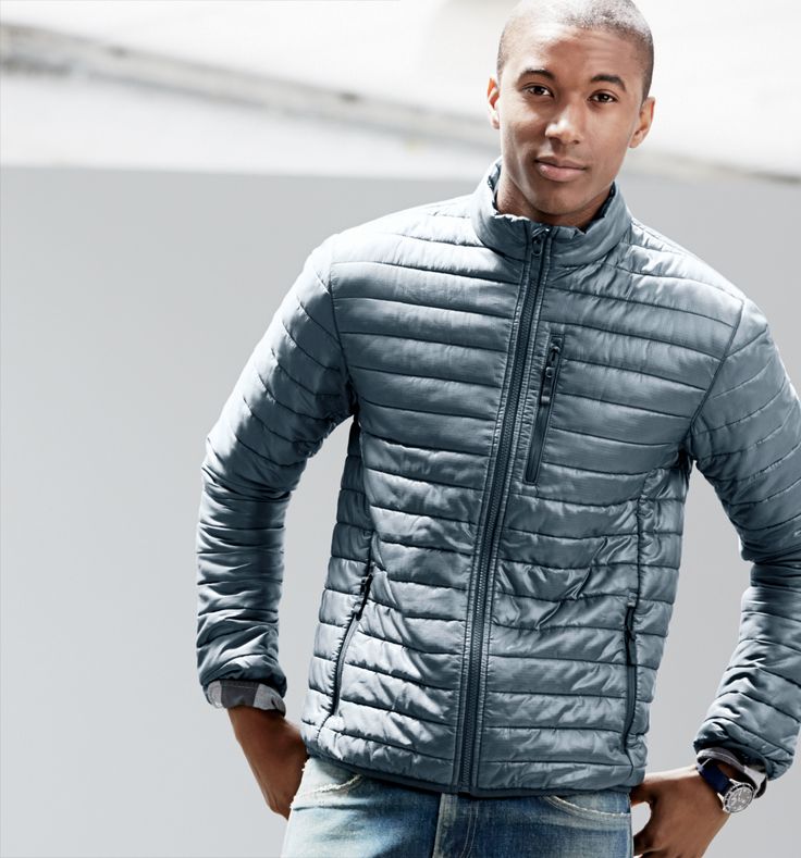 Claudio Monteiro goes for a quilted look in J.Crew's Primaloft jacket.