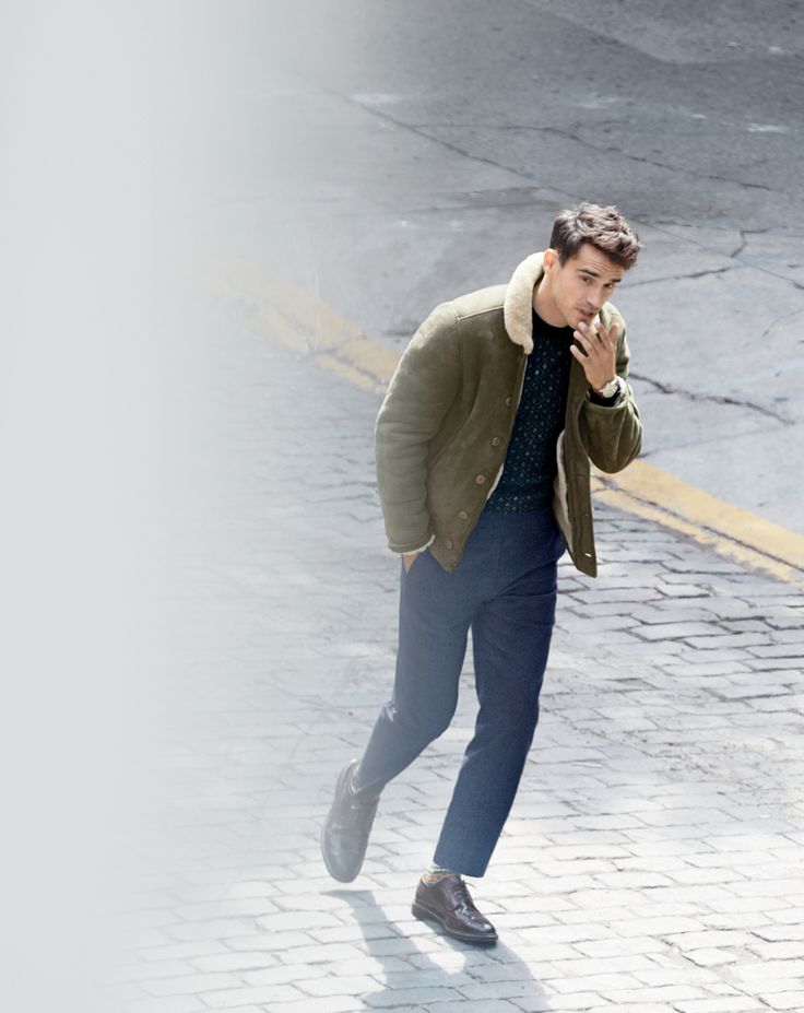 Arthur Kulkov gets into the shearling bomber jacket trend with J.Crew's take on the essential.