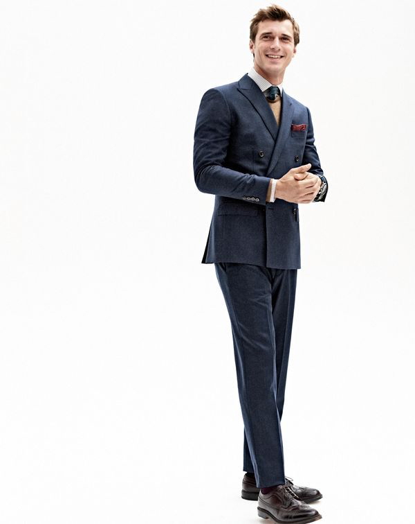 Clément Chabernaud suits up for J.Crew's October 2015 style guide.