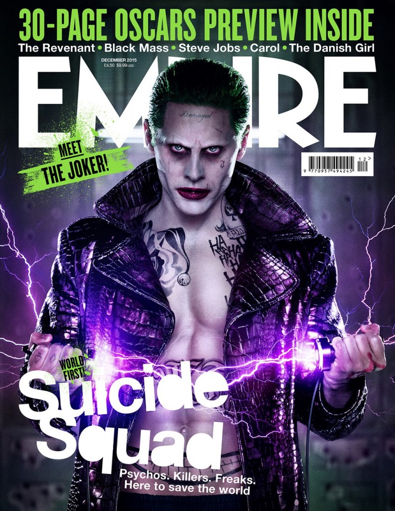 Jared Leto covers Empire magazine as The Joker.