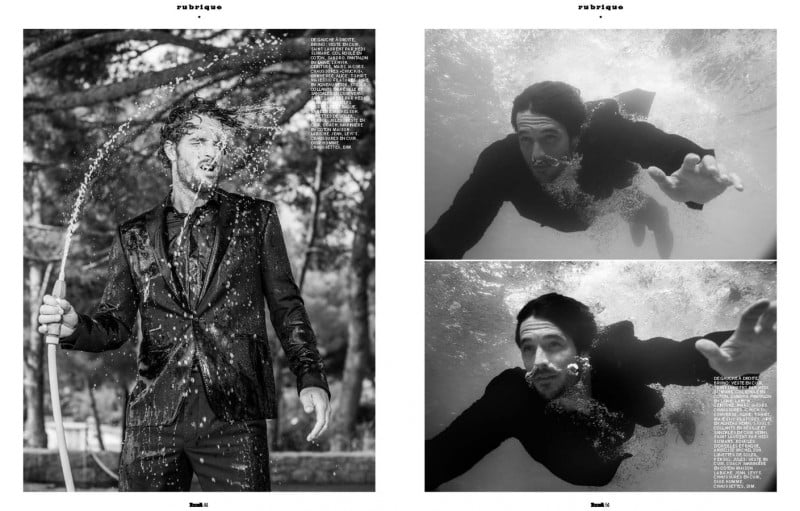 Justice Joslin cools down in a wet suit.
