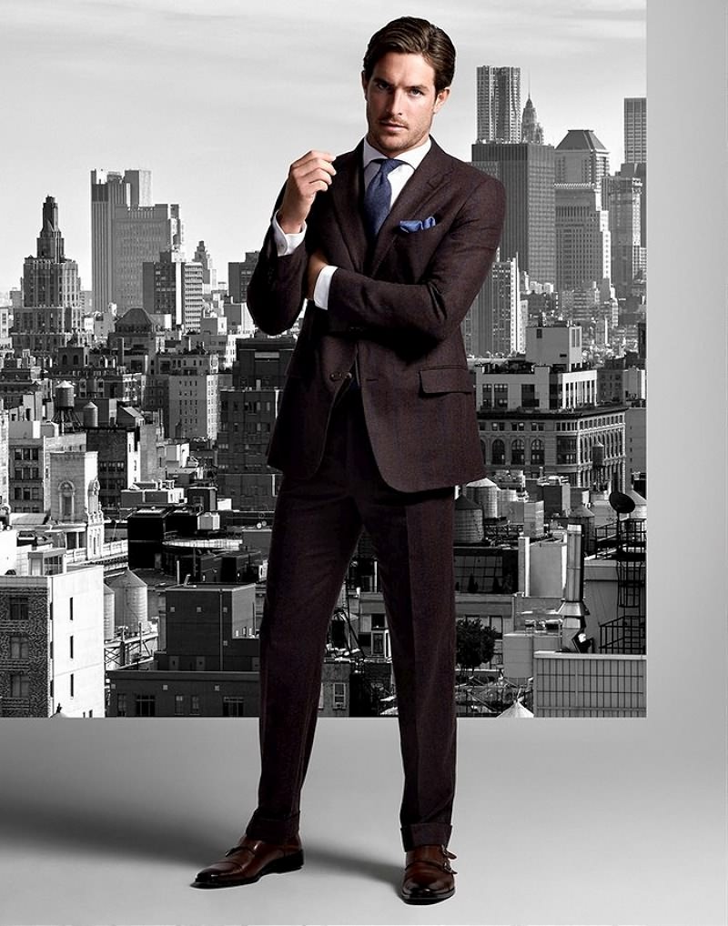 Justice Joslin is dapper in a suit for Hickey Freeman.