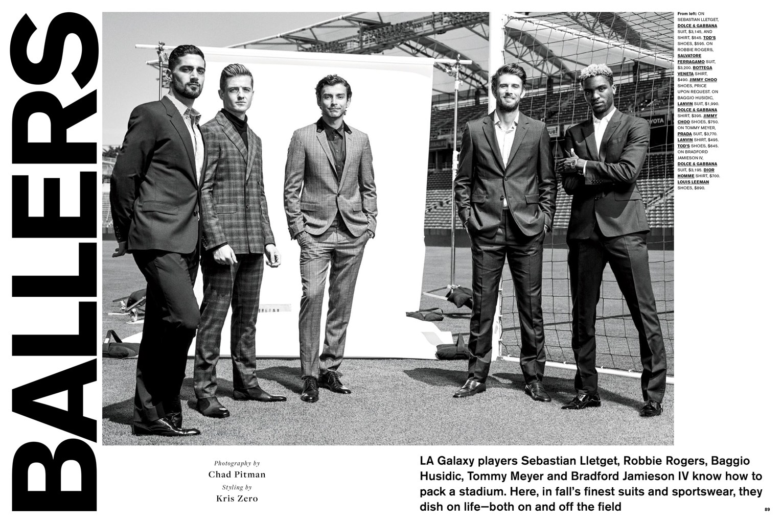 LA Galaxy Players Star in C For Men Shoot