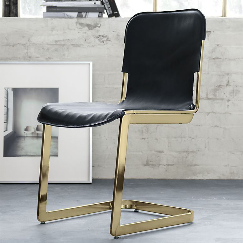 CB2 x Kravitz Design Rake Brass Chair