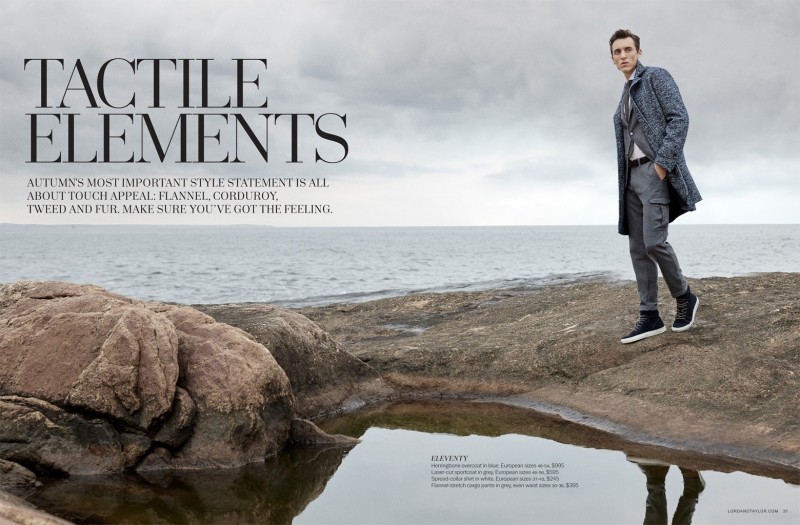 Model Thomas Gibbons styled by Christopher Campbell for Lord & Taylor