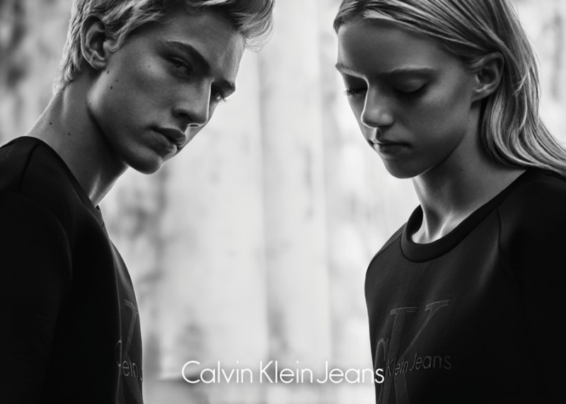 Lucky Blue Smith and his sister Pyper America for Calvin Klein Jeans Campaign