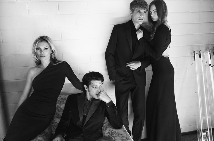 Kate Moss, Vinnie Woolston, Baptiste Radufe and Cara Delevingne for Mango 2015 Campaign