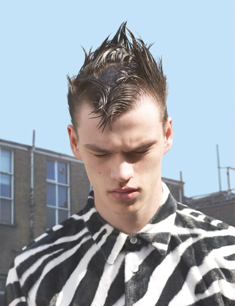 Short and spiky punk hairstyle with vibrant highlights 30702487 Stock Photo  at Vecteezy